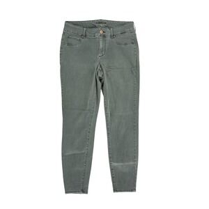 Maurices Women's Size 14w Reg Green Stretch Denim Jeans Skinny Fit